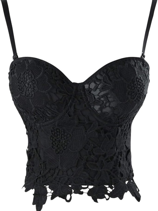 Tops - Lace Bustier Bra/Bralette Crop Top - Small (NWOT)